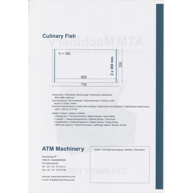 New ATM Vacuum Packer - Culinary Fish